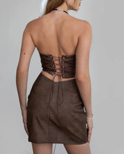 Load image into Gallery viewer, Embroidered Western Dress (Brown)
