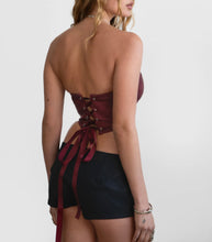 Load image into Gallery viewer, Vamonos De Fiesta Corset (Dark Red)
