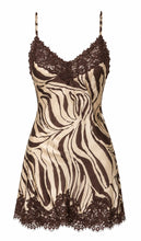 Load image into Gallery viewer, Zebra Lace Satin Mini Dress
