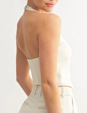 Load image into Gallery viewer, Camila Halter Button Up Vest (Cream)
