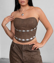 Load image into Gallery viewer, Vamonos De Fiesta Corset (Brown)
