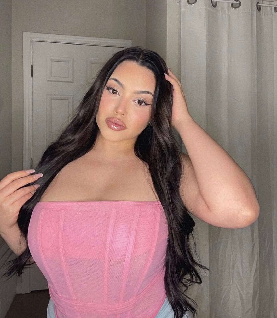 Mesh Corset (Baby Pink)