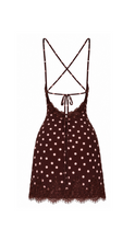 Cargar imagen en el visor de la galería, Polka Dot Lace Dress (Plum)
