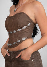 Load image into Gallery viewer, Vamonos De Fiesta Corset (Brown)
