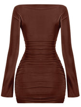 Load image into Gallery viewer, Leslie Dress (Brown)
