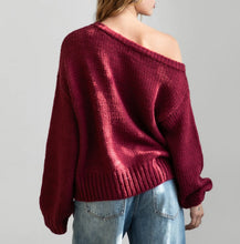Load image into Gallery viewer, Emily Knit Sweater (Burgundy)
