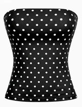 Cargar imagen en el visor de la galería, Polka Dot Tube Top (Black/White)
