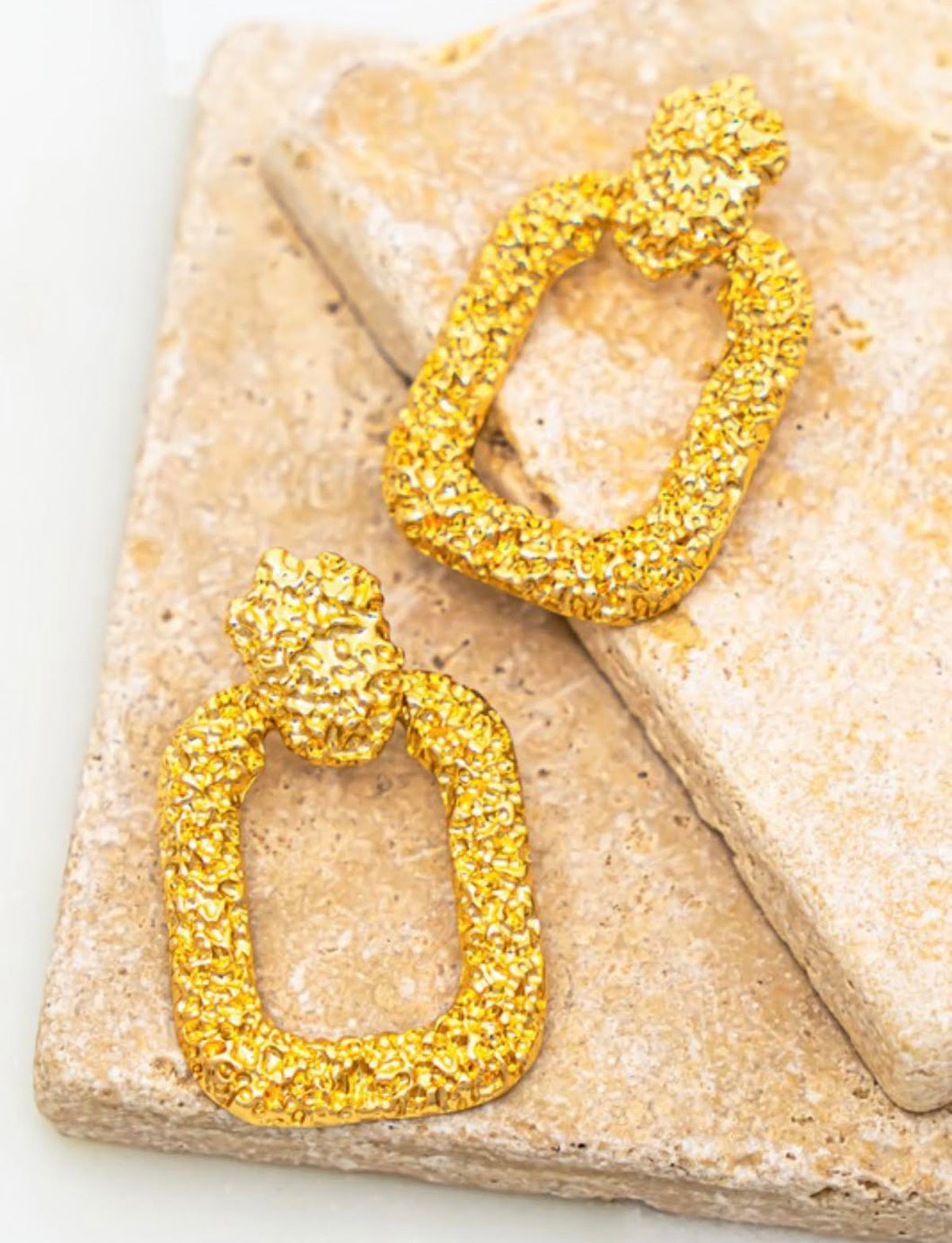 Textured Gold Earrings