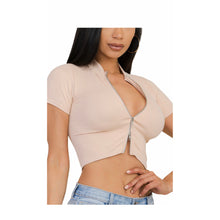 Load image into Gallery viewer, Double Zip Ribbed Top
