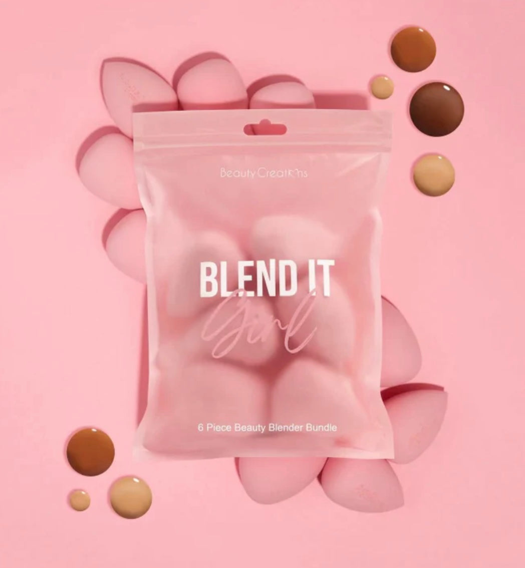Beauty Creations Blend It Girl Beauty Blender 6 piece Bundle (Pink)