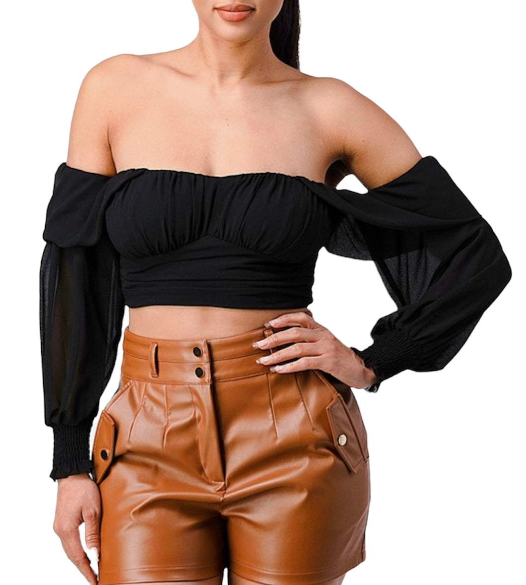 Off Shoulder Smocked Top