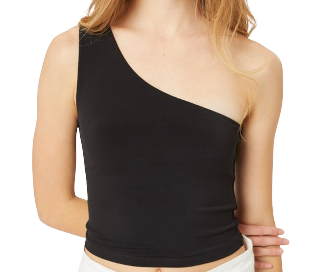 One Shoulder Top (Black)